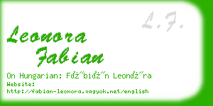 leonora fabian business card